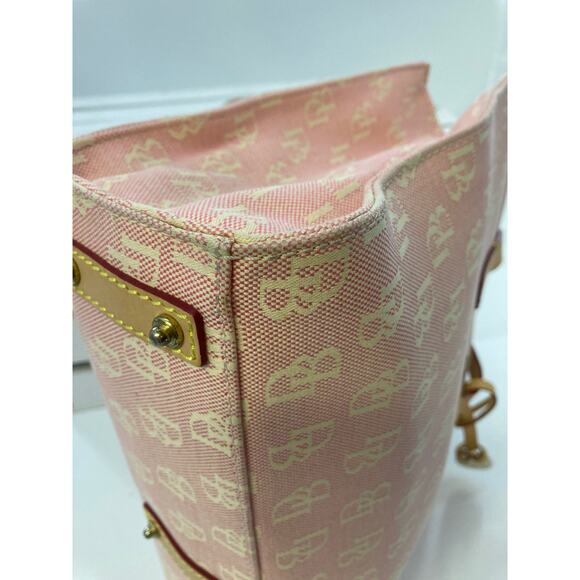 DOONEY & BOURKE LIGHT PINK SIGNATURE PRINT CANVAS  SHOULDER BAG - Picture 11 of 16